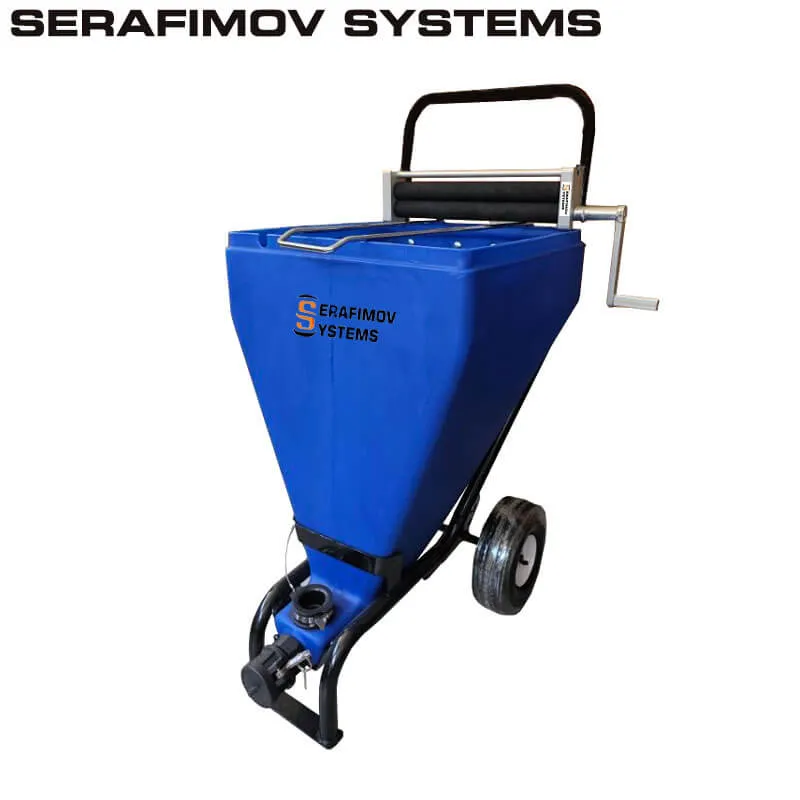 Бункер за шпакловка Serafimov Systems 501110L с ролки за торби